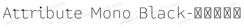 Attribute Mono Black字体转换